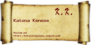 Katona Kenese névjegykártya